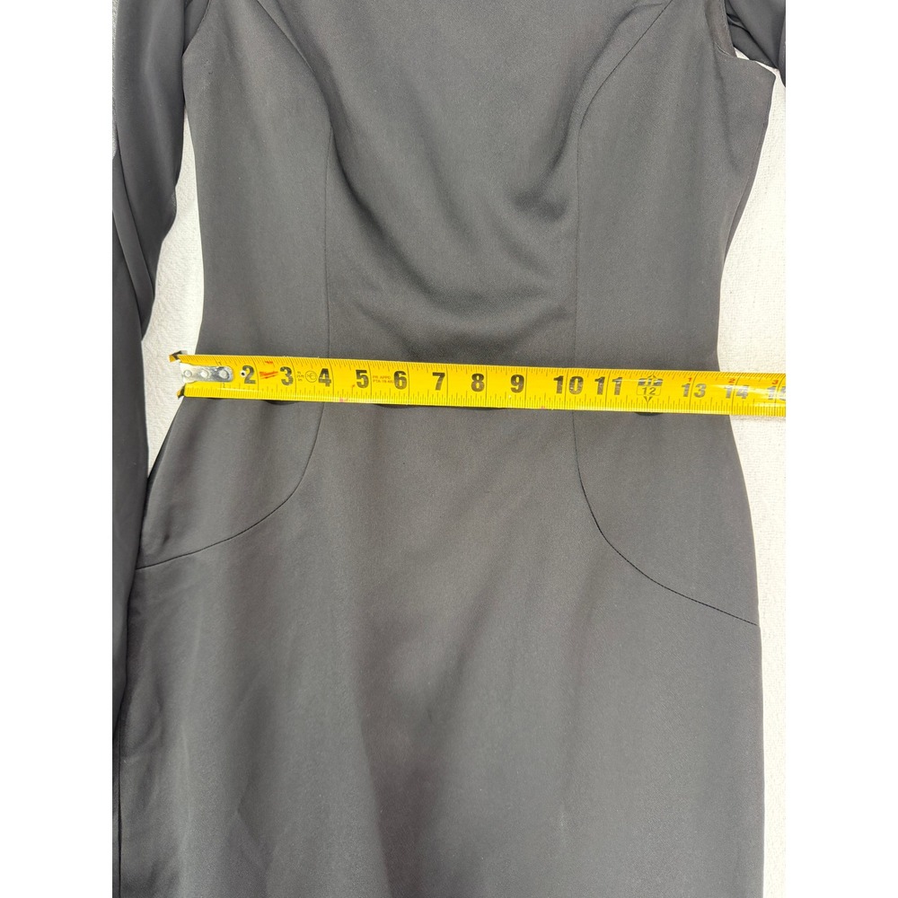 Adrianna‎ Papell Satin Column Gown with Chiffon Cape - Picture 6 of 13
